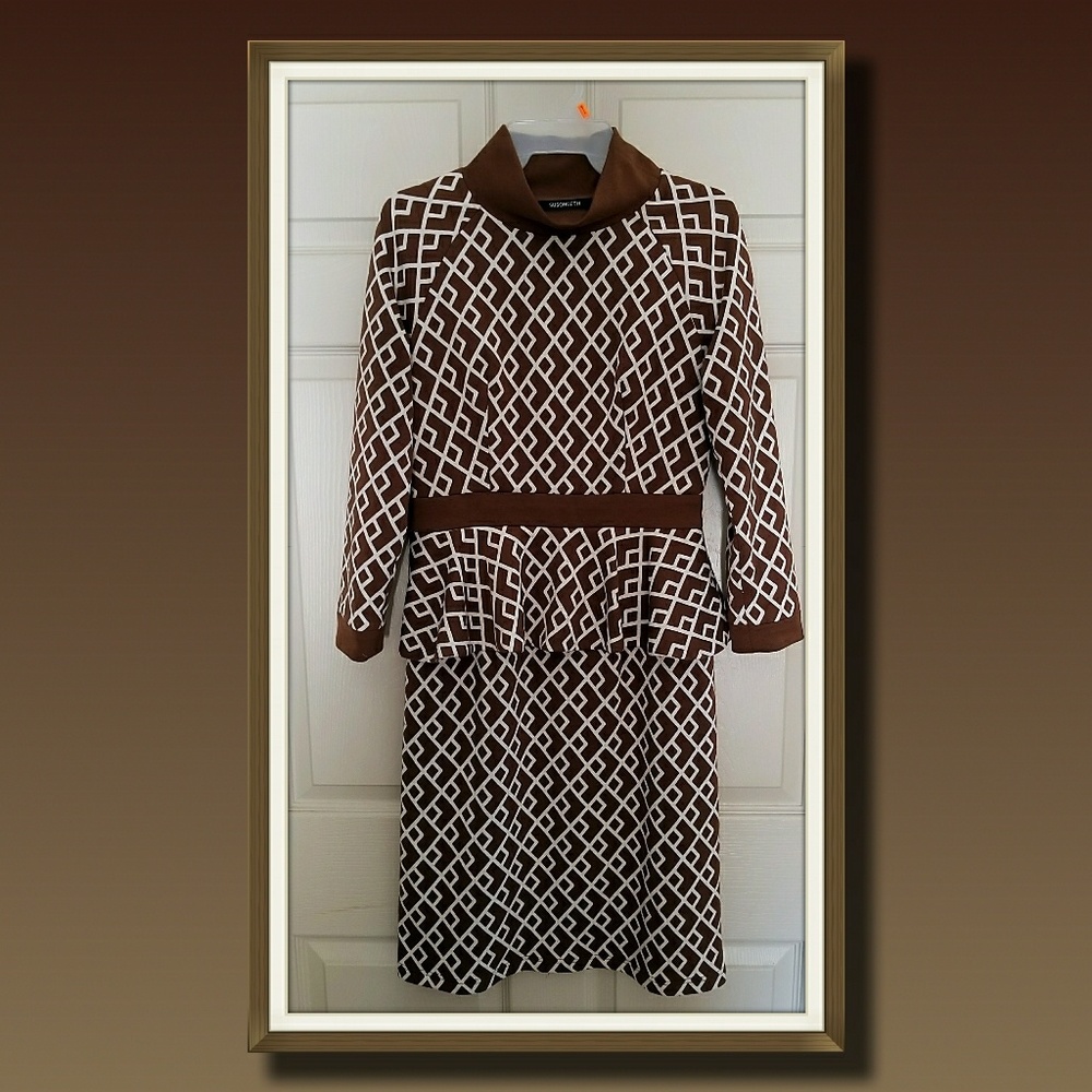 High-necked, Sleeved Dress